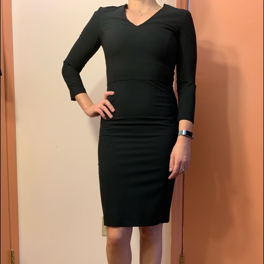 Theory sheath black dress